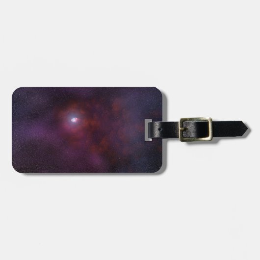 Pulsar windet von einem Neutronenstern. Gepäckanhänger (Vorderseite horizontal)