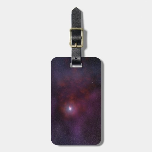 Pulsar windet von einem Neutronenstern. Gepäckanhänger (Vorderseite vertikal)