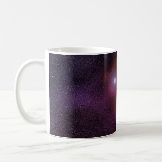 Pulsar windet von einem Neutronenstern. Kaffeetasse (Links)