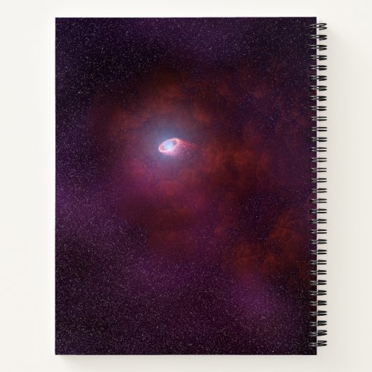 Pulsar windet von einem Neutronenstern. Notizblock (Rückseite)