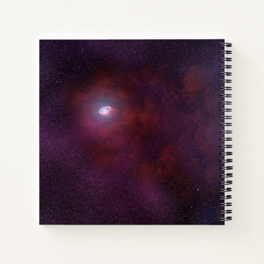 Pulsar windet von einem Neutronenstern. Notizblock (Rückseite)