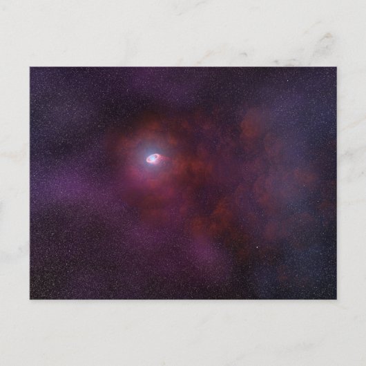 Pulsar windet von einem Neutronenstern. Postkarte (Vorderseite)