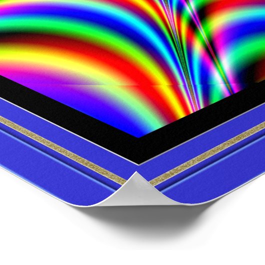 Pulsating Spider Web of Colors Poster (Ecke)