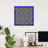 Pulsating Spider Web of Colors Poster (Heimbüro)