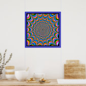Pulsating Spider Web of Colors Poster (Küche)