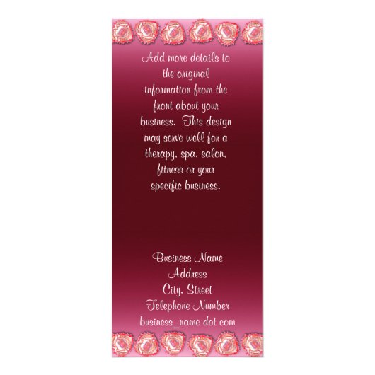 Pulsband Werbekarte (Hinten)