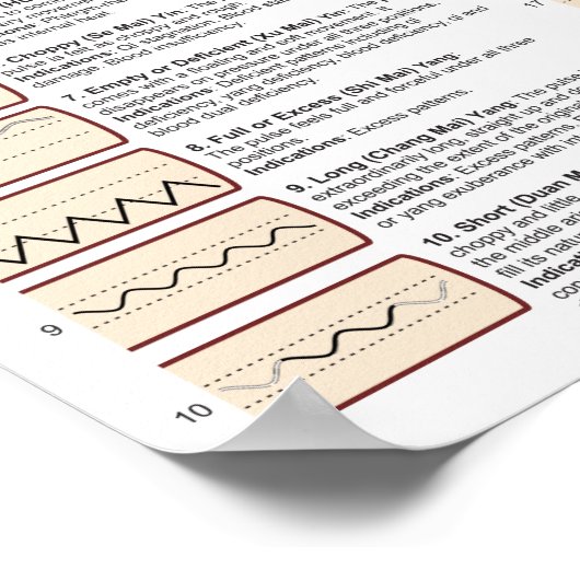 Pulsdiagnose Akupunktur TCM Poster (Ecke)