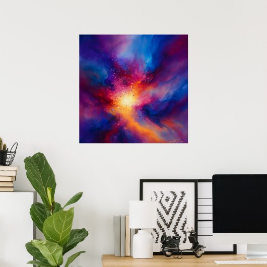 Pulse of the Infinite Abstract Poster (Heimbüro)