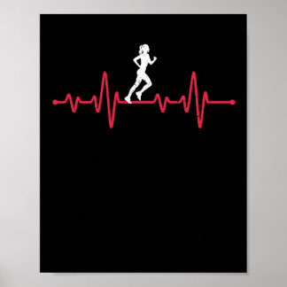Pulse runner funny athletics jogging poster