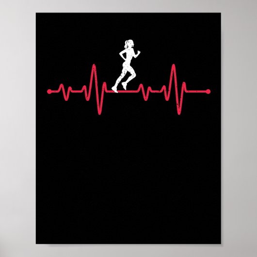 Pulse runner funny athletics jogging poster (Vorne)