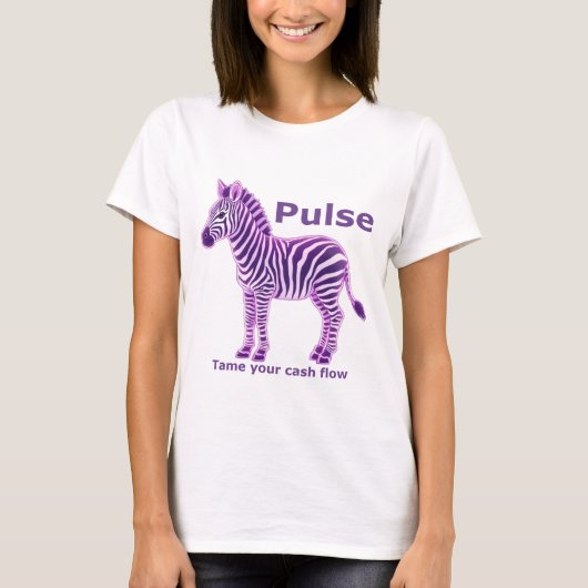 Pulse Zebra Becher T-Shirt (Vorderseite)