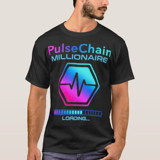 PULSECHAIN Crypto Millionaire HODL HEX Token an di T-Shirt (Vorderseite)