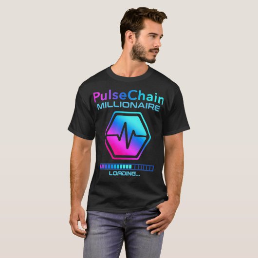 PULSECHAIN Crypto Millionaire HODL HEX Token an di T-Shirt (Vorne ganz)