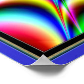 Pulsende Schwarze Mitte mit leuchtenden Farben Poster (Ecke)