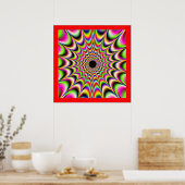 Pulsende Schwarze Mitte und strahlende Farben II Poster (Küche)