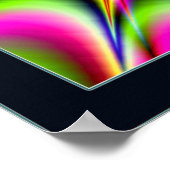 Pulsende Schwarze Mitte und strahlende Farben III Poster (Ecke)