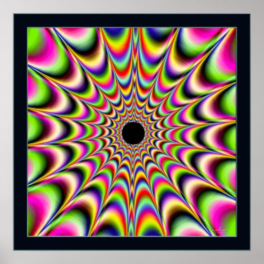 Pulsende Schwarze Mitte und strahlende Farben III Poster (Vorne)