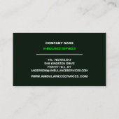 Pulsfrequenzdesign, EMT, paramedic Visitenkarte (Rückseite)