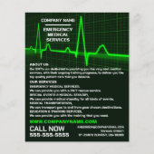 Pulsfrequenzgestaltung, EMT, paramedische Werbung Flyer (Vorne)