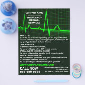 Pulsfrequenzgestaltung, EMT, paramedische Werbung Flyer (Einzeln)