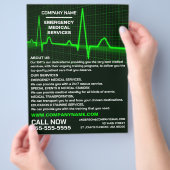 Pulsfrequenzgestaltung, EMT, paramedische Werbung Flyer (Hand)