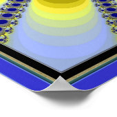 pulsierende gelbe Blume Poster (Ecke)