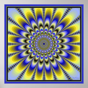 pulsierende gelbe Blume Poster