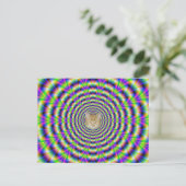 Pulskarte Neon + Katze Postkarte (Stehend Vorderseite)