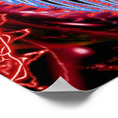 Pulsrotes Design Poster (Ecke)