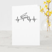 Pulsschlag Piano Piano Pianist Karte (Gelbe Blume)