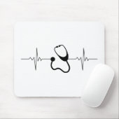 Pulsschlaglinie Mousepad (Mit Mouse)