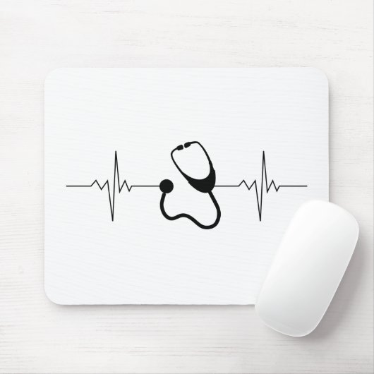 Pulsschlaglinie Mousepad (Mit Mouse)