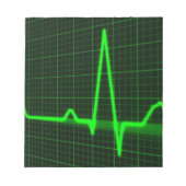 Pulsspurmuster Notizblock (Vorderseite)