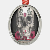 Pulszucker, schmelzender Zuckerschädel Ornament Aus Metall (Links)