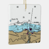 Pultneyville NY Nautical Chart Keramikornament (Rechts)