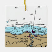 Pultneyville NY Nautical Chart Keramikornament (Vorderseite)