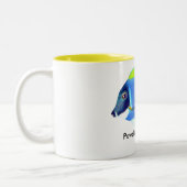 Pulver-Blau-Geruch-Tasse Zweifarbige Tasse (Links)