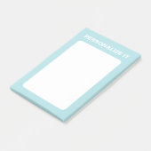 Pulver Blau Moderne Personalisierte Versatile Post-it Klebezettel (angewinkelt)