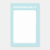 Pulver Blau Moderne Personalisierte Versatile Post-it Klebezettel (Vorderseite)