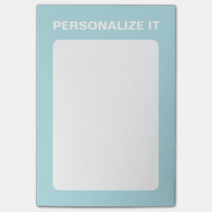 Pulver Blau Moderne Personalisierte Versatile Post-it Klebezettel