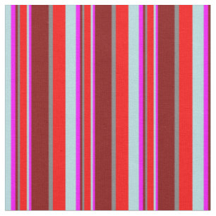 Pulver Blau, Rot, Grau, Maroon & Fuchsia Muster Stoff