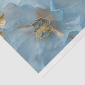 Pulver Blau und Gold Blüten Seidenpapier (Ausschnitt)