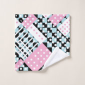 Pulver blau und rosa badhandtuch set (Waschlappen)