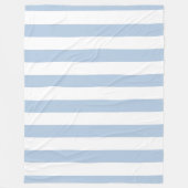 Pulver-Blau-und weißegestreifte Fleece-Decke Fleecedecke (Vorderseite)