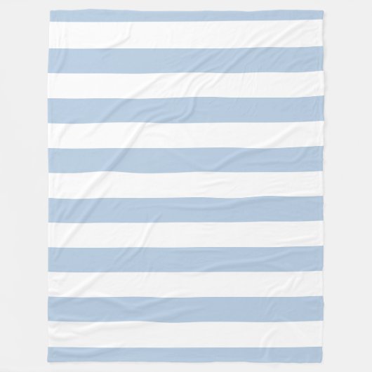 Pulver-Blau-und weißegestreifte Fleece-Decke Fleecedecke (Vorderseite)