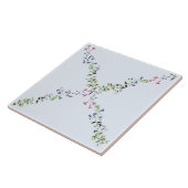 Pulver-Blau-Wildblume-Gitter-Fliese 6x6 Fliese (Seite)