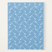 Pulver Blaue Lacrosse Weiße Sticks Gemustert Planer (Rückseite)