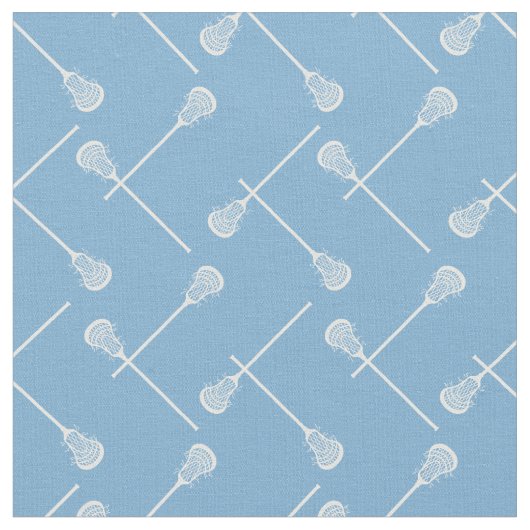 Pulver Blaue Lacrosse Weiße Sticks Gemustert Stoff (Nahaufnahme)