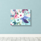 Pulver Blauer Blossom Leinwanddruck (Insitu (Holzboden))