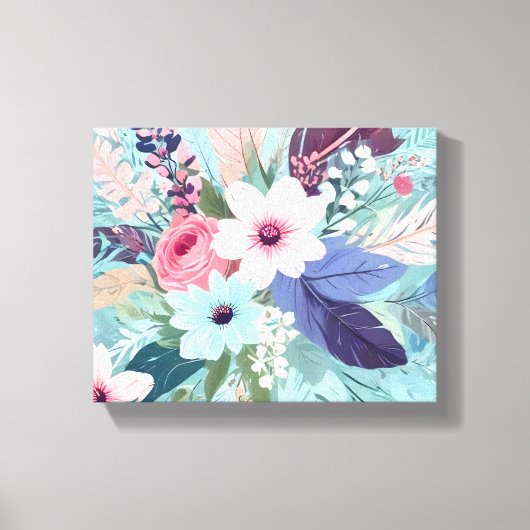 Pulver Blauer Blossom Leinwanddruck (Vorderseite)